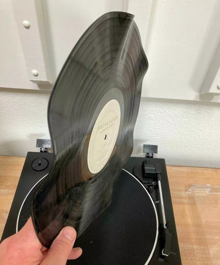 Capturing this summers extreme temperatures - #21 The sun through the skylight is a direct hit to the record player.