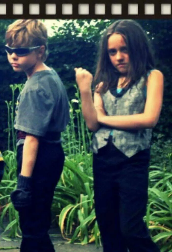 Cringeworthy yet hilarious vintage photos that will make you laugh - #24 One of My Best Friends and I in Early 2012. We Were 8 and Had Our Own Band