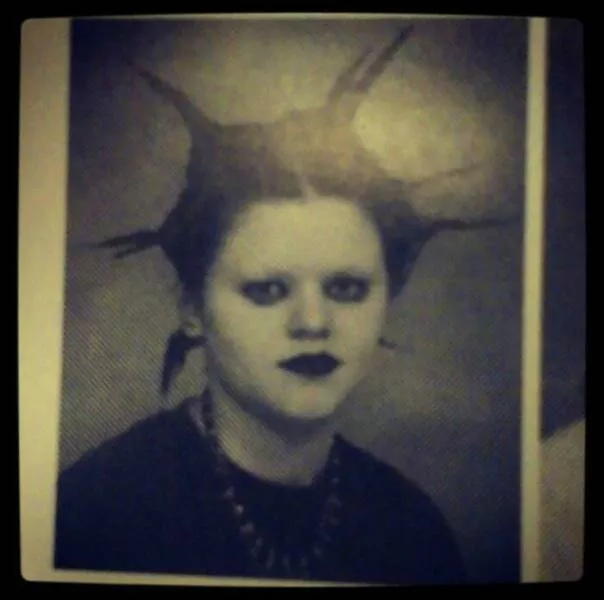 Cringeworthy yet hilarious vintage photos that will make you laugh - #37 Here's a 15-Year-Old Goth with Her Eyebrows Shaved Off. My Stepdad Nicknamed Me Sunshine