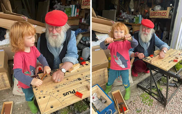 Moments touchants avec papy qui prouvent quils sont les meilleurs - #13 Amusement en menuiserie avec grand-père