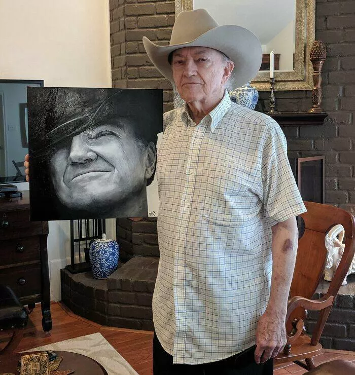 Moments touchants avec papy qui prouvent quils sont les meilleurs - #21 Mon grand-père et le portrait que ma tante a peint de lui