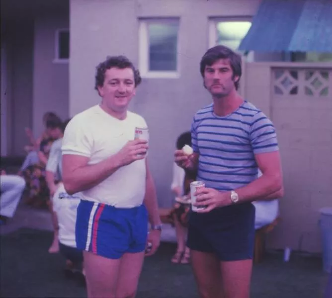 Classic vintage photos that define timeless style - #17 16. Palm Beach Surf Club: Peter Gallagher and Lloyd Kenny in the Clubhouse Backyard, 1977
