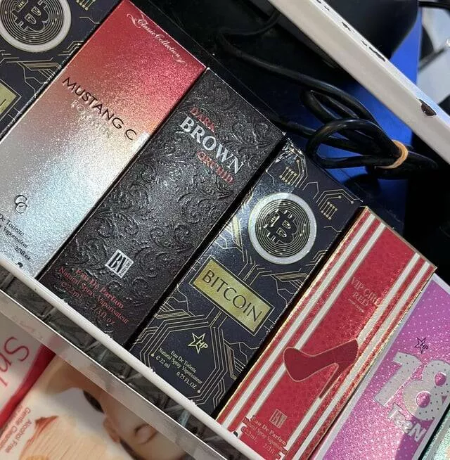 Intriguing photos that will ignite your curiosity - #36 I found Bitcoin-scented perfume at a store today