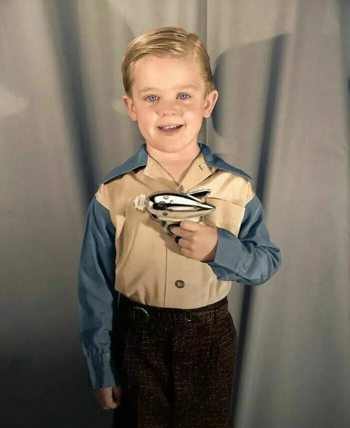 Unveiling hidden histories rare photos that tell untold stories - #25 A Boy Shows Off His Ray Gun, 1950s