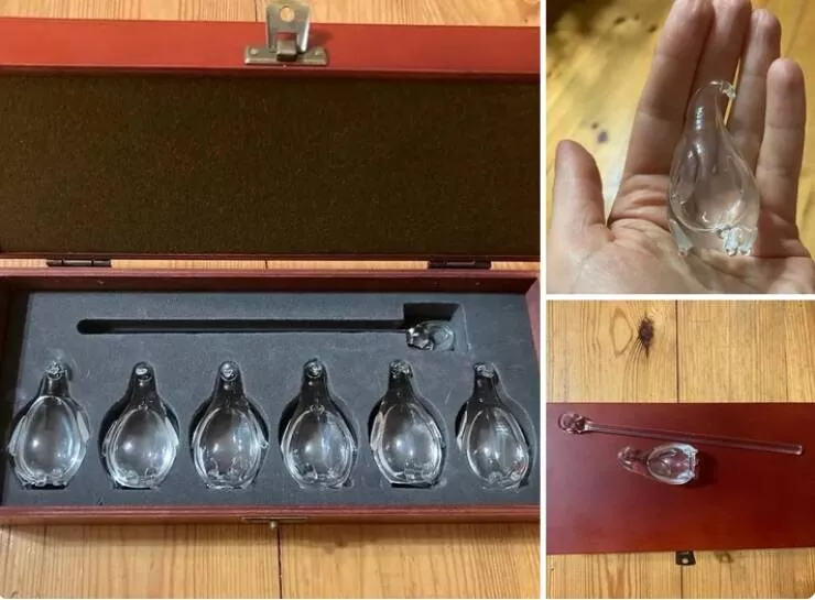 Strange objects solved by internet sleuths - #6 These glass figurines in a carrying case: