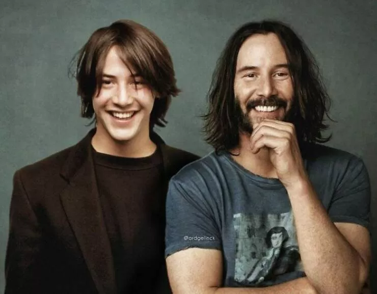 Rencontres etoilees les celebrites face a leur jeune moi - #1 Keanu Reeves