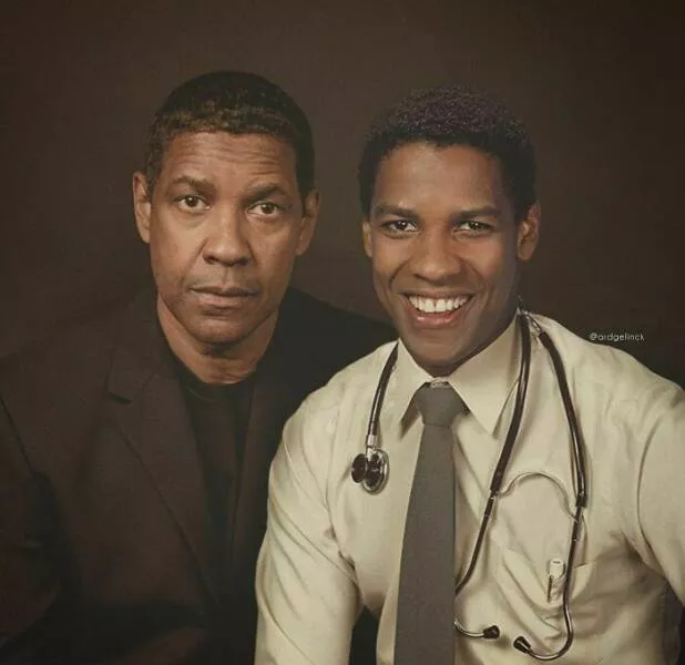 Rencontres etoilees les celebrites face a leur jeune moi - #39 Denzel Washington Rencontres etoilees les celebrites face a leur jeune moi - #39 Denzel Washington
