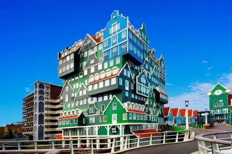 Unusual and bizarre buildings from around the globe - #14 Inntel Hotel, Just Outside The Train Station In Zaandam, Netherlands