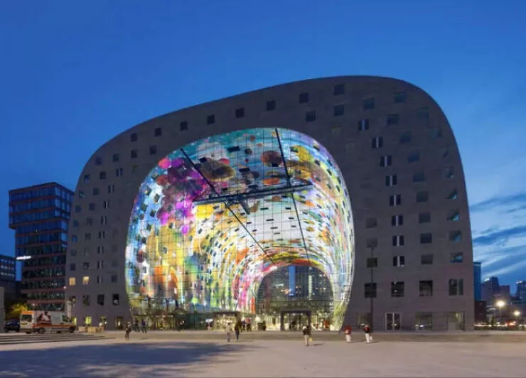Unusual and bizarre buildings from around the globe - #15 A Huge Open Market In The Netherlands With Apartments Inside