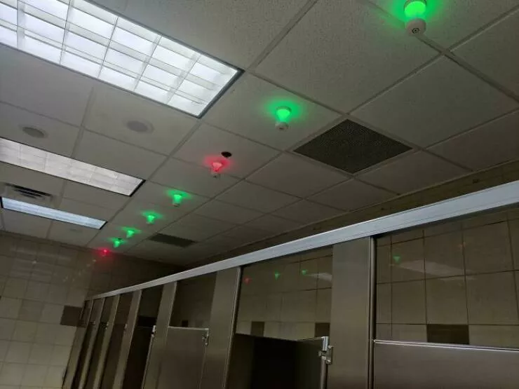 Flawless design moments that went viral - #20 Stall Occupancy Lights - Green and red lights to indicate which bathroom stalls are open. Flawless design moments that went viral - #20 Stall Occupancy Lights - Green and red lights to indicate which bathroom stalls are open.