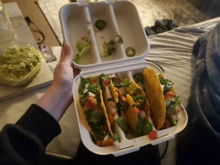 Flawless design moments that went viral - #7 Taco Container with Slots - My three tacos came in a container designed to hold them upright. Flawless design moments that went viral - #7 Taco Container with Slots - My three tacos came in a container designed to hold them upright.