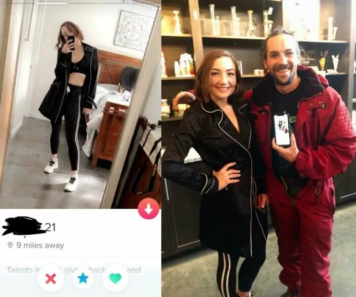Amazing photos of unbelievably rare coincidences - #33 Was Swiping At The Dispensary When I Looked Up And Saw The Girl I Was About To Swipe On