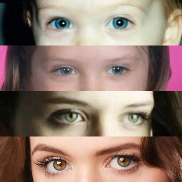 Extraordinary and stunning photos you wont want to miss - #5 The evolution of my eye color (age 2, 6, 17, 29)
