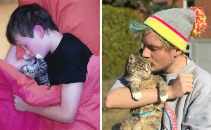 Adorable photos of pets growing up alongside their humans - #14 20 years of love.