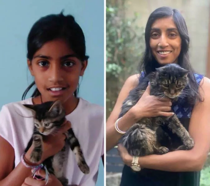 Photos attendrissantes danimaux grandissant avec leurs humains - #19 J'ai reçu mon chat Chandni pour mon 10e anniversaire. J'ai eu 30 ans hier, alors nous avons célébré 20 ans ensemble