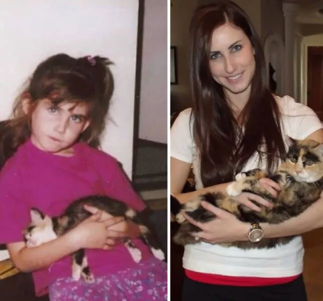 Photos attendrissantes danimaux grandissant avec leurs humains - #7 C'est l'anniversaire de cette petite diva aujourd'hui ! Elle a été mon cadeau d'anniversaire il y a 18 ans