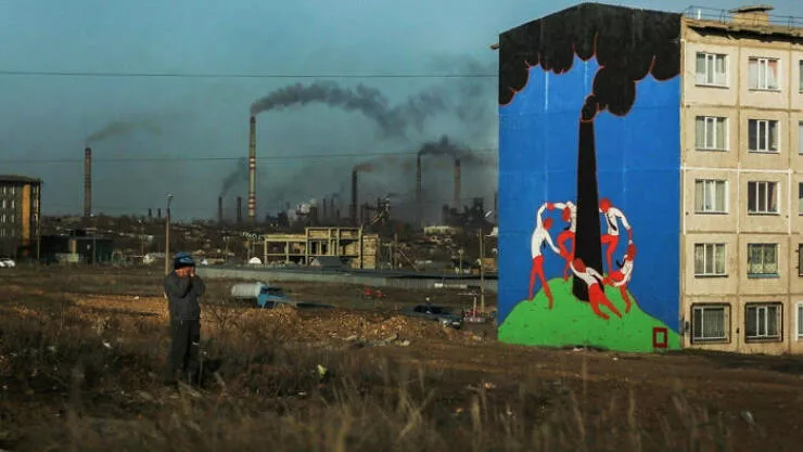 Stunningly real dystopian urban landscapes - #39 Temirtau, Kazakhstan: Urban view