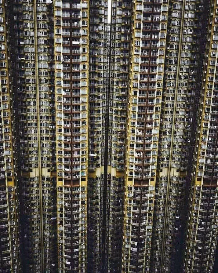 Stunningly real dystopian urban landscapes - #9 Hong Kong Apartment Blocks: Extremely dense housing