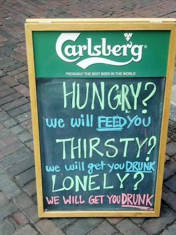 Side splitting bar chalkboard signs that you cant miss - #12 