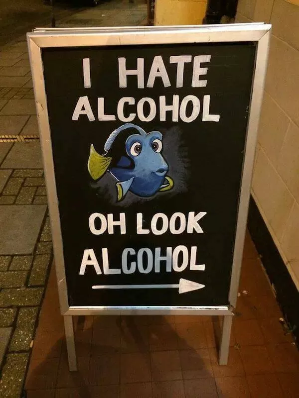 Side splitting bar chalkboard signs that you cant miss - #14 