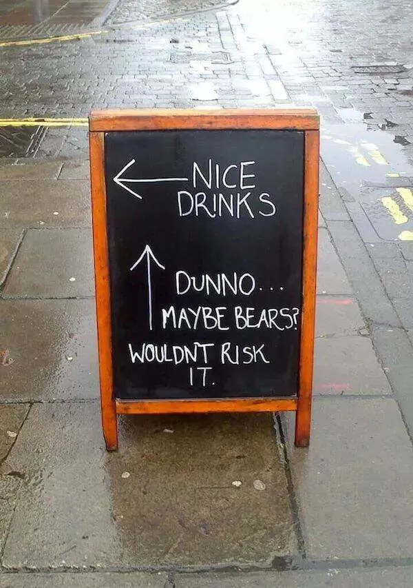 Side splitting bar chalkboard signs that you cant miss - #18 