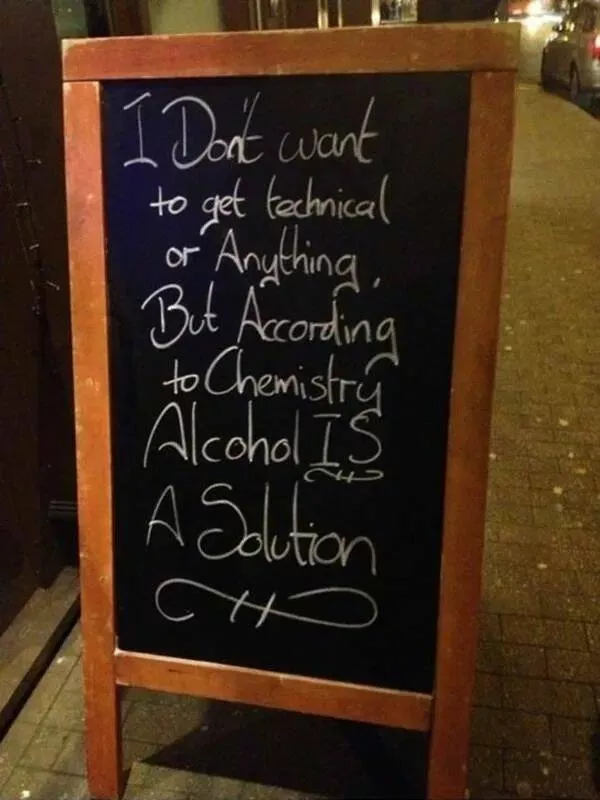 Side splitting bar chalkboard signs that you cant miss - #4 