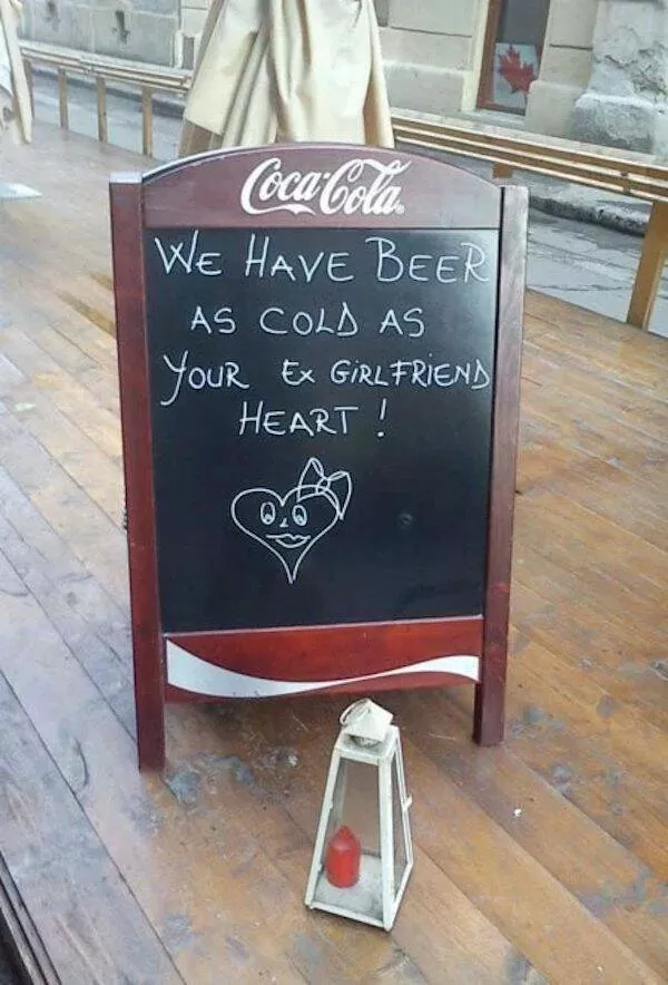 Side splitting bar chalkboard signs that you cant miss - #5 