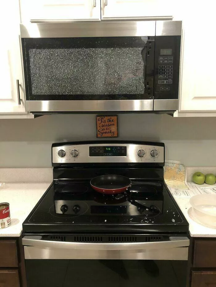 When bad days hit hard moments we all know too well - #37 Microwave Door Exploded In My New Home, Built Just A Year Ago