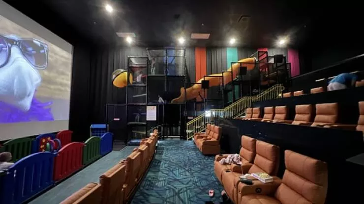 Intriguing photos that will instantly capture your attention - #11 My Local Movie Theater Has A Screening Room With A Playground