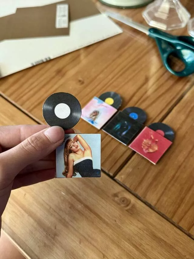 Intriguing photos that will instantly capture your attention - #20 I Made Miniature Vinyl Records For My Daughter’s Barbies