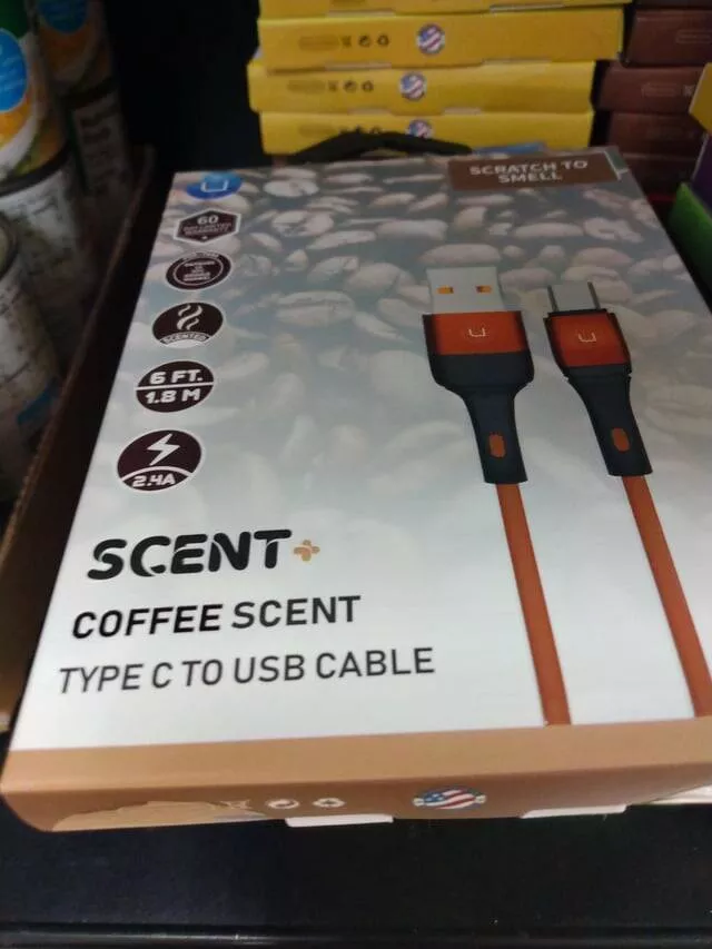 Intriguing photos that will instantly capture your attention - #29 Coffee-Scented USB Cable I Came Across