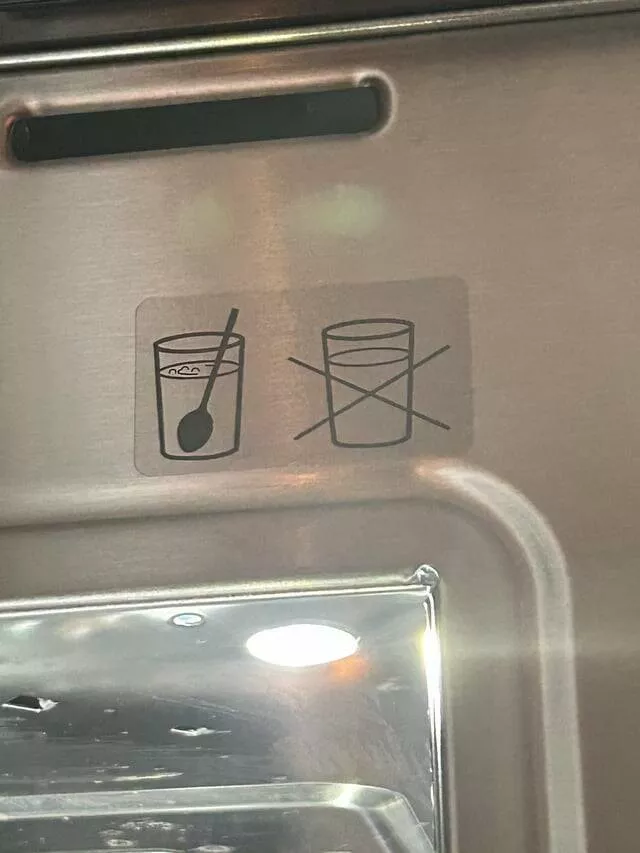 Intriguing photos that will instantly capture your attention - #3 Microwave Sticker Suggests Leaving The Spoon Inside