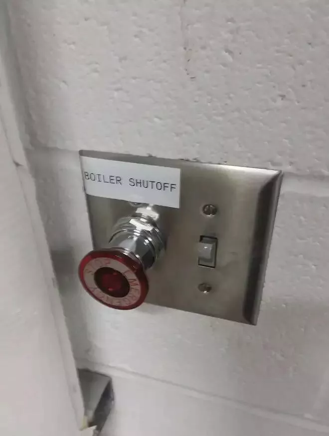 Shocking designs that challenge common sense - #27 This Boiler Shut-Off Button Is Placed Right Next To The Light Switch, A Dangerous Mistake Shocking designs that challenge common sense - #27 This Boiler Shut-Off Button Is Placed Right Next To The Light Switch, A Dangerous Mistake