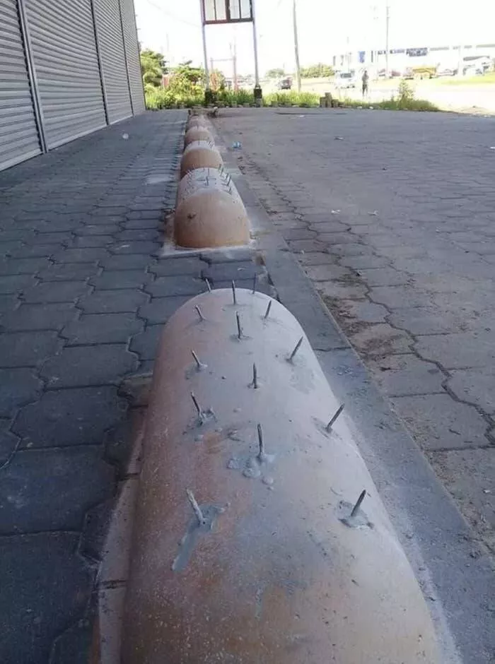 Shocking designs that challenge common sense - #36 Lastly, These Anti-Homeless, Anti-Loitering Parking Blocks Could Cause A Serious Accident If Someone Trips Shocking designs that challenge common sense - #36 Lastly, These Anti-Homeless, Anti-Loitering Parking Blocks Could Cause A Serious Accident If Someone Trips