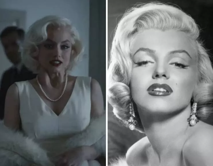 The real people behind iconic tv and film roles - #11 Ana de Armas embodies Marilyn Monroe in Blonde (2022).