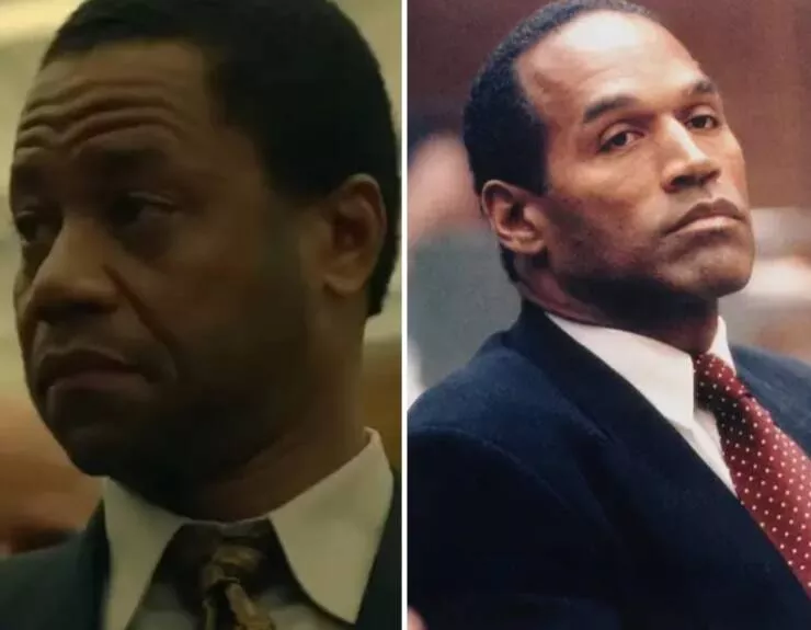 Les vraies personnes derriere les roles iconiques de la television et du cinema - #17 Cuba Gooding Jr. interprète O.J. Simpson dans The People v. O. J. Simpson: American Crime Story (2016).