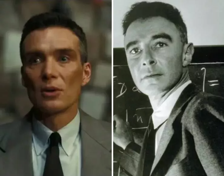 Les vraies personnes derriere les roles iconiques de la television et du cinema - #2 Cillian Murphy incarne J. Robert Oppenheimer dans Oppenheimer (2023).