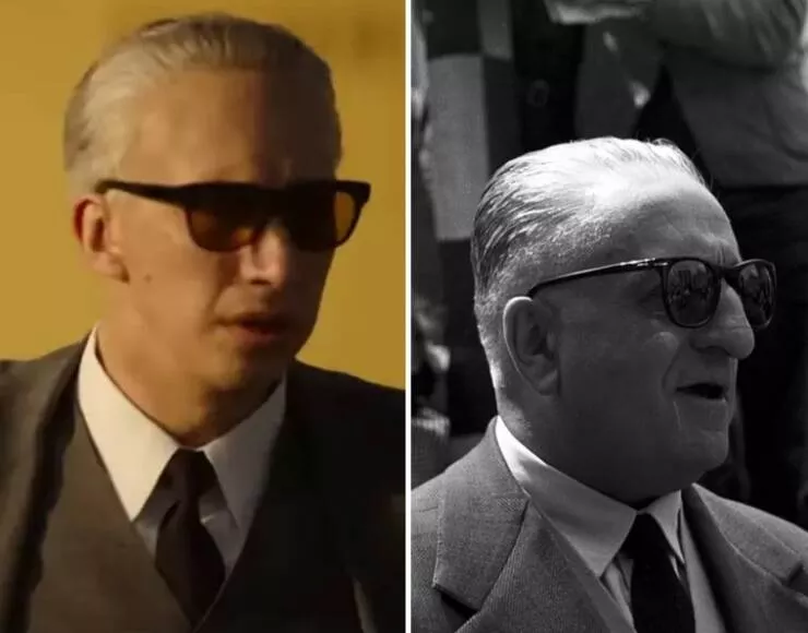 The real people behind iconic tv and film roles - #26 Adam Driver as Enzo Ferrari in Ferrari (2023).