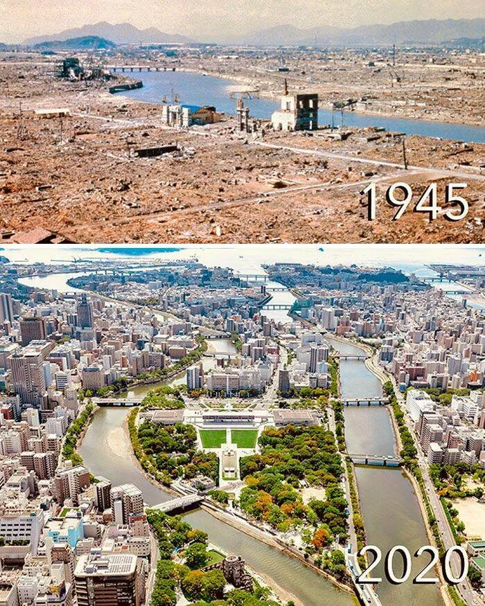 Stunning comparisons of cities through time - #15 Japan, High on Our Must-Visit List – Someday Soon, We Hope
