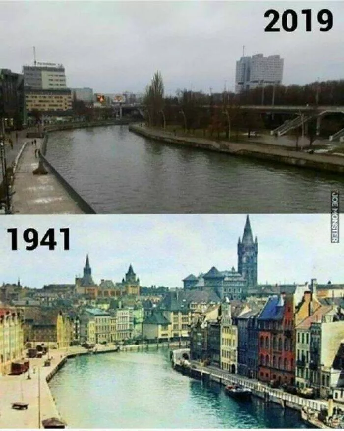 Stunning comparisons of cities through time - #6 Kaliningrad: Pre- and Post-WW2