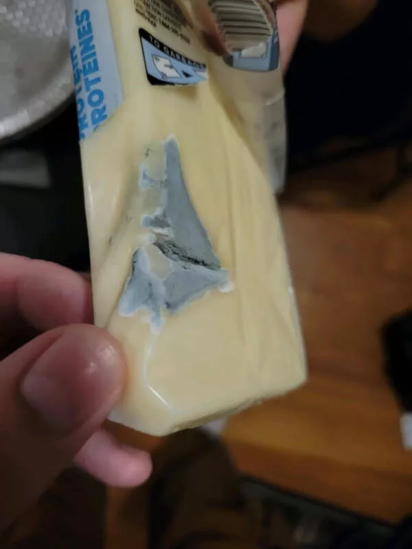 Moments that yell bad day - #16 Had to toss about half of this block of cheese we just bought.
