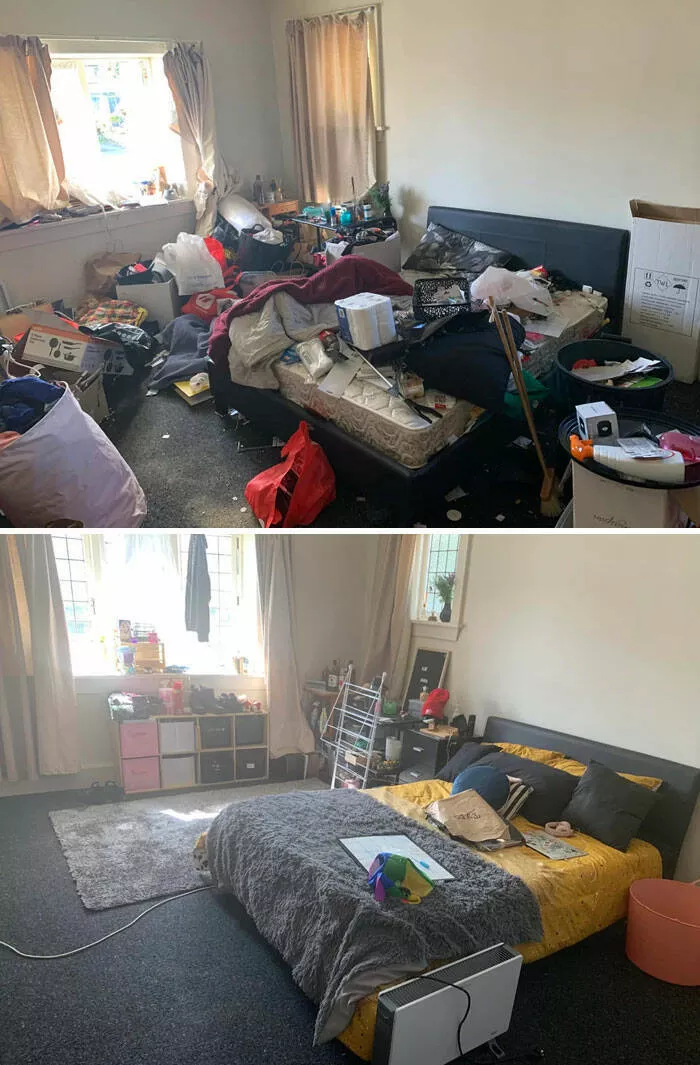 Before and after incredible room transformations from depressing to inspiring 39 pics 1 gif - #11 Kicked depression’s ass and cleaned my nest. These months have been the worst of my life, but I’ve never felt better.