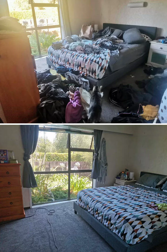 Before and after incredible room transformations from depressing to inspiring 39 pics 1 gif - #15 I cleaned my depression room.