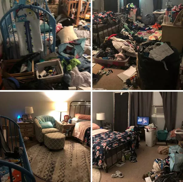 Before and after incredible room transformations from depressing to inspiring 39 pics 1 gif - #16 Embarrassing, but my bipolar depression kept me from cleaning my room for nearly a year. I’d get motivated, make a dent, and then it’d get worse again! Spent 9 hours on it! One more day of work, and it’ll be perfect.