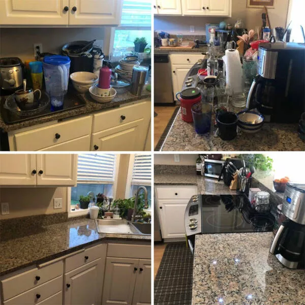 Before and after incredible room transformations from depressing to inspiring 39 pics 1 gif - #2 After months of depression, I finally cleaned my kitchen. I’m so proud of myself!