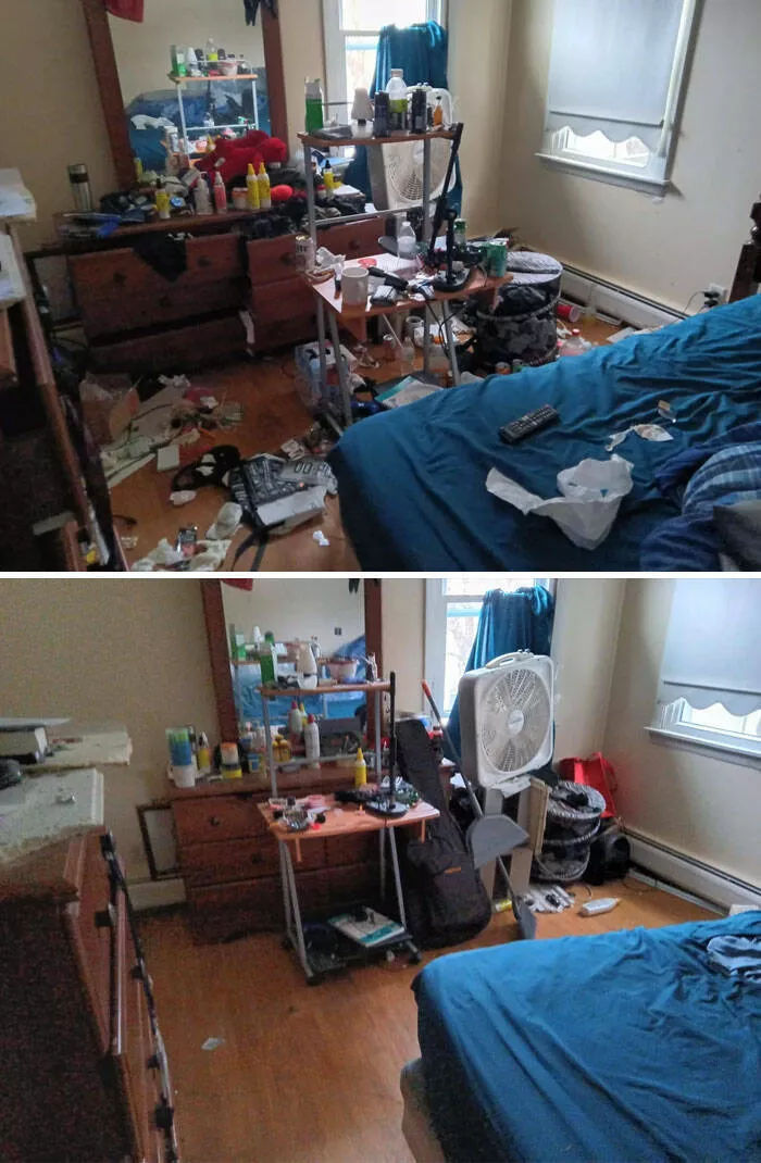 Before and after incredible room transformations from depressing to inspiring 39 pics 1 gif - #31 I finally mustered up the strength to fight through my depression and clean my room (OC). Before and after incredible room transformations from depressing to inspiring 39 pics 1 gif - #31 I finally mustered up the strength to fight through my depression and clean my room (OC).
