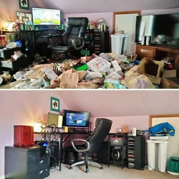 Before and after incredible room transformations from depressing to inspiring 39 pics 1 gif - #5 POV: You finally cleaned your depression room after 4 months.
