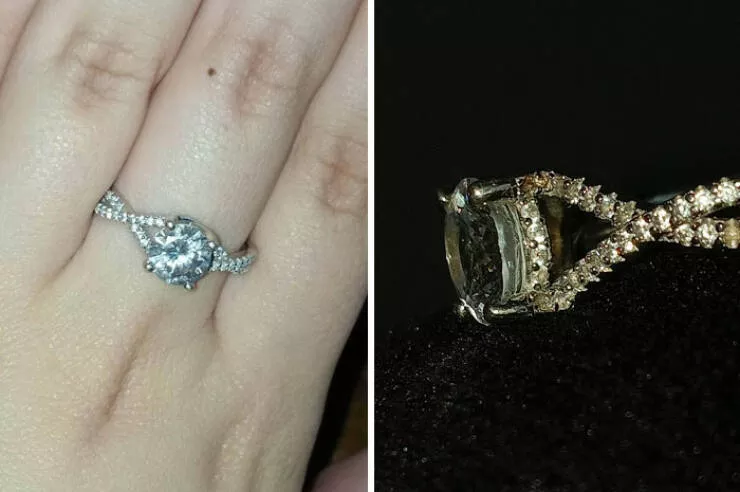 Regrettable purchases that are both sad and funny - #36 Got this ring for my birthday, and within 48 hours, 9 stones fell out. The center one is loose too