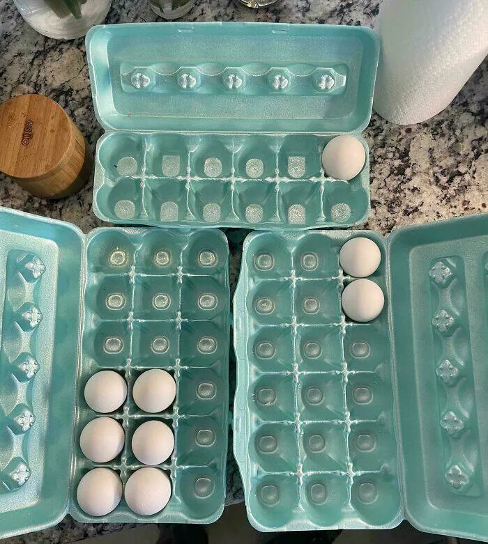 Funny yet infuriating habits of wives and girlfriends - #16 How my wife takes eggs from the fridge, while complaining that we’re running out of room