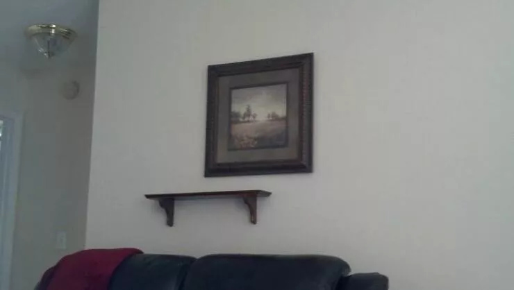 Funny yet infuriating habits of wives and girlfriends - #19 My wife hung a nice picture and a small shelf while I was on duty; now my eye is twitching